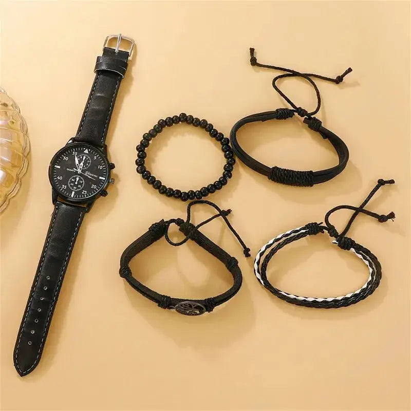 5PCS Set Fashion Mens Watches